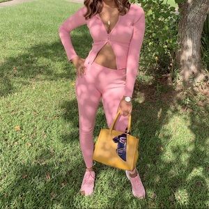Pink Tight Fitted Set